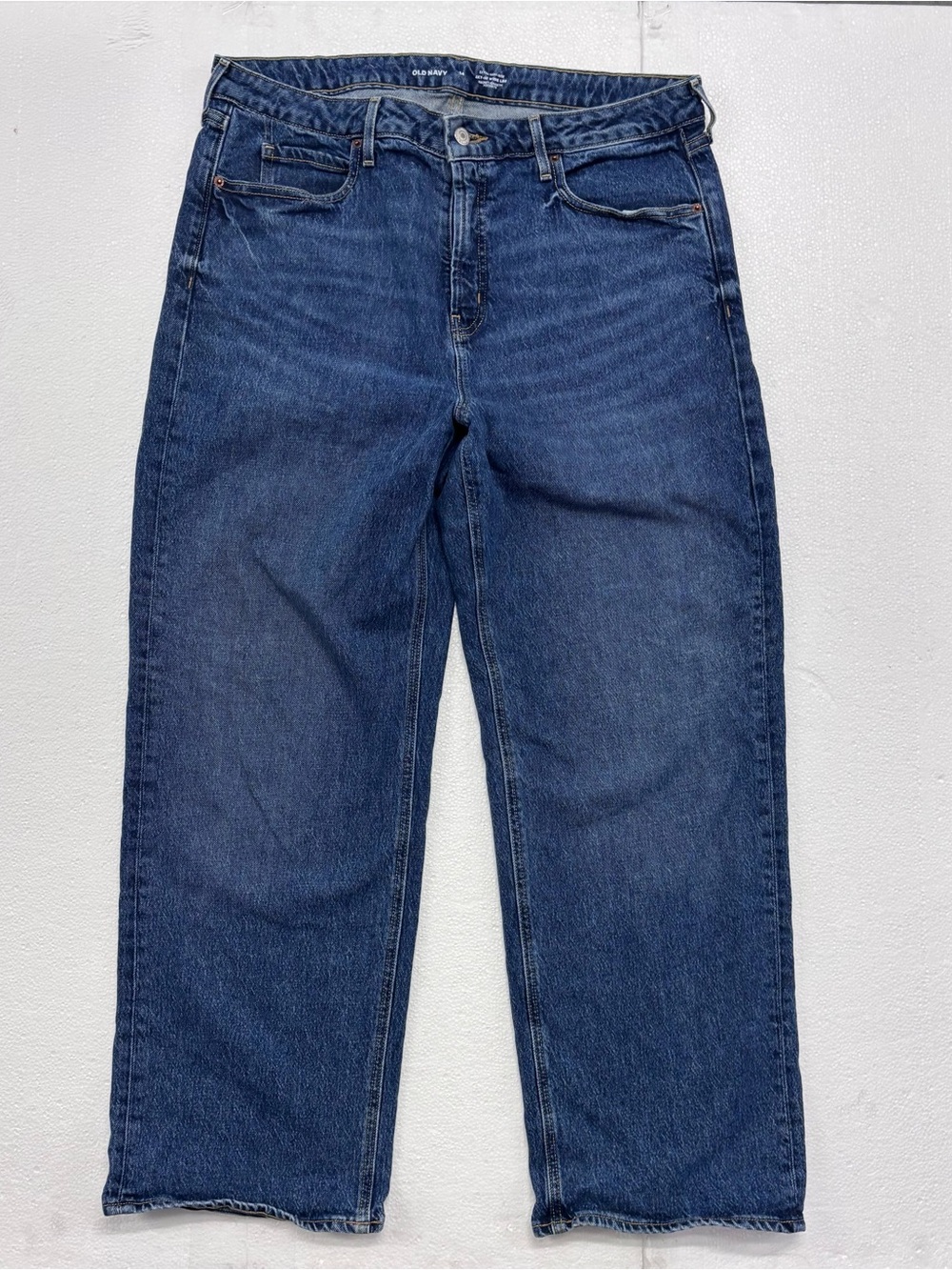 Old Navy Sky Hi Extra High Rise Wide Leg Denim Blue Jeans 14 Woman’s Size 14
